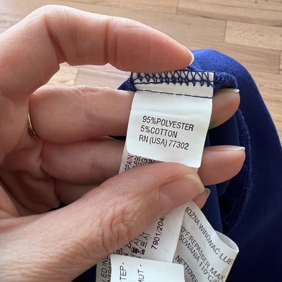 Zara windbreaker bomber spring jacket coat cobalt blue size Small - Picture 8 of 9